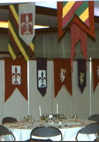 decoration de  salle banquet médiévale